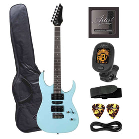 Artist SS45 Sonic Blue Electric Guitar & Accessories