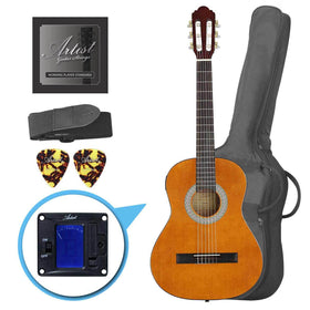 Artist CL34 - 3/4 Size Classical Nylon String Guitar Pack - Amber